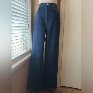 Classic Blue Re/Done Wide-Leg Women's Jeans